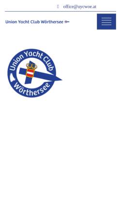 Vorschau der mobilen Webseite www.uycwoe.at, Union Yacht Club Wörthersee (UYCWö)