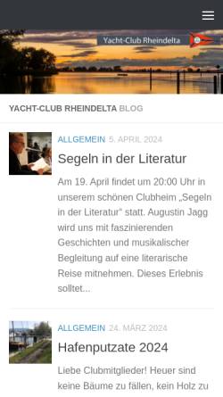 Vorschau der mobilen Webseite ycrhd.at, Yacht-Club Rheindelta (YCRhd)