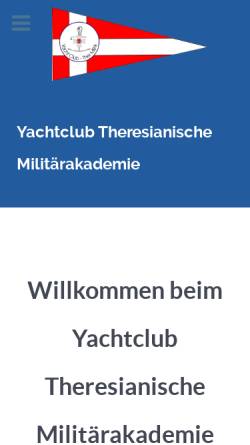 Vorschau der mobilen Webseite www.yctm.at, Yachtclub Theresianische Militärakademie (YCTM)