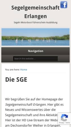 Vorschau der mobilen Webseite www.segelgemeinschaft.de, Segelgemeinschaft Erlangen - Knoten