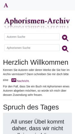Vorschau der mobilen Webseite aphorismen-archiv.de, Aphorismen-Archiv