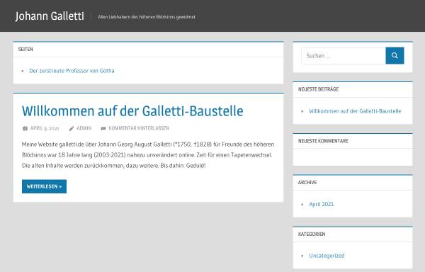 Vorschau von www.galletti.de, Auf schwarzen Bergen sind schwarze Thiere schwarz