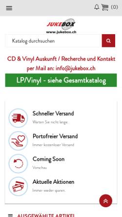 Vorschau der mobilen Webseite www.jukebox.ch, Jukebox