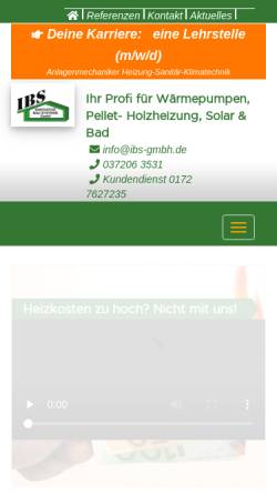 Vorschau der mobilen Webseite www.ibs-gmbh.de, Innovative Bau Systeme GmbH