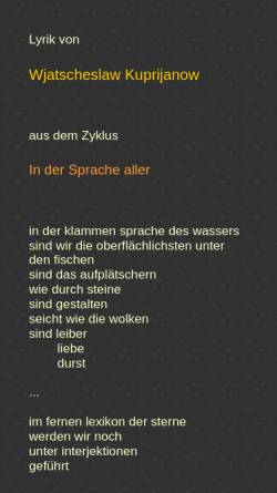 Vorschau der mobilen Webseite www.alb-neckar-schwarzwald.de, Aus dem Zyklus 'In der Sprache aller'