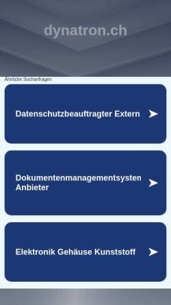 Vorschau der mobilen Webseite www.dynatron.ch, Dynatron AG