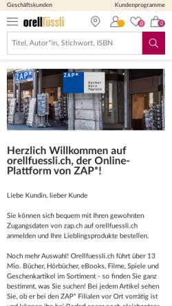 Vorschau der mobilen Webseite www.zap.ch, ZAP* Zur alten Post
