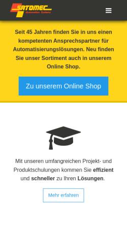 Vorschau der mobilen Webseite satomec.ch, Satomec AG
