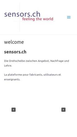 Vorschau der mobilen Webseite www.sensors.ch, Schweizerische Vereinigung für Sensortechnik (SVS)