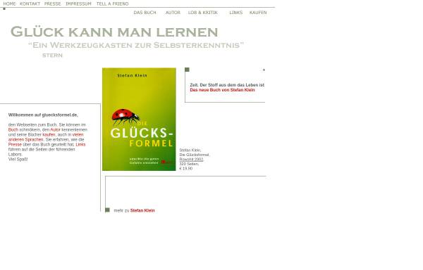 Vorschau von www.gluecksformel.de, Die Glücksformel