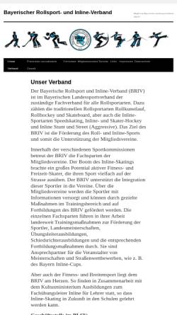 Vorschau der mobilen Webseite briv-rollsport.de, Bayerischer Rollsport- und Inline Verband e.V.