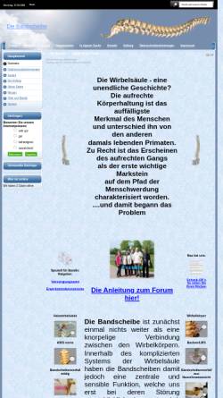 Vorschau der mobilen Webseite www.diebandscheibe.de, Die Bandscheibe