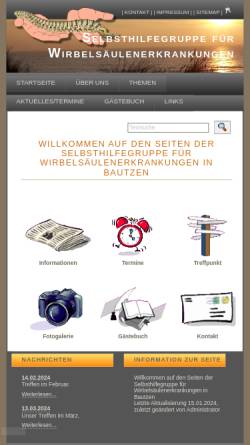 Vorschau der mobilen Webseite www.shg-wirbel.de, Selbsthilfegruppe Bautzen