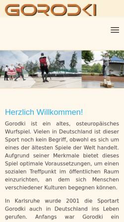 Vorschau der mobilen Webseite www.gorodki.de, GORODKI