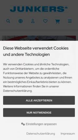 Vorschau der mobilen Webseite www.junkers-profly.de, Junkers Profly GmbH