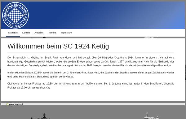 Vorschau von www.sckettig.de, Schachclub 1924 Kettig e.V.