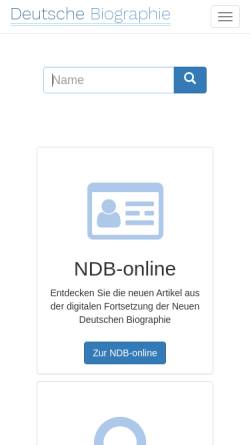Vorschau der mobilen Webseite www.deutsche-biographie.de, Elektronische Allgemeine Deutsche Biographie