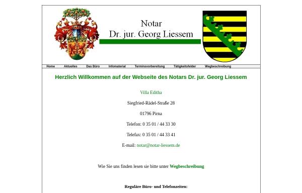 Vorschau von www.notar-liessem.de, Notar Dr. jur. Georg Liessem