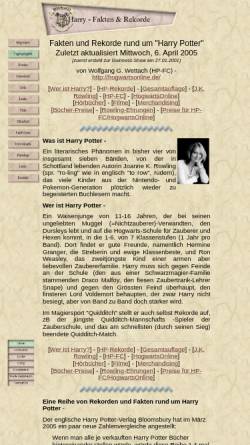 Vorschau der mobilen Webseite www.vangor.de, Harry-Potter-Rekorde