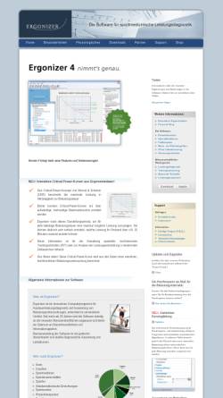 Vorschau der mobilen Webseite www.ergonizer.de, Ergonizer - Sportmedizinische Software für Leistungsdiagnostik und Leistungsprognosen