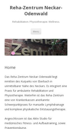 Vorschau der mobilen Webseite www.reha-eberbach.de, Reha-Zentrum Neckar-Odenwald