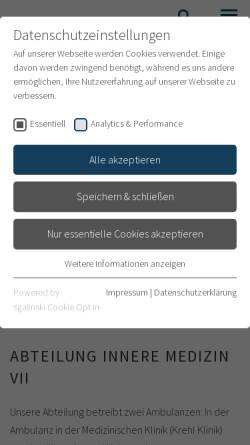 Vorschau der mobilen Webseite www.klinikum.uni-heidelberg.de, Sportmedizin Uniklinik Heidelberg