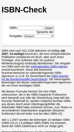 Vorschau der mobilen Webseite www.isbn-check.de, ISBN-Check