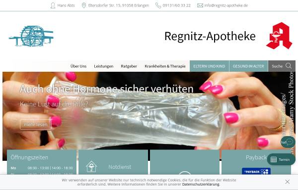 Vorschau von www.regnitz-apotheke-erlangen.de, Regnitz-Apotheke