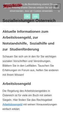 Vorschau der mobilen Webseite www.soziales-leben-oesterreich.at, Soziales Leben in Österreich