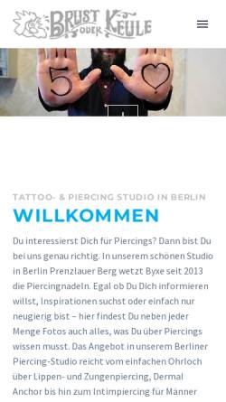 Vorschau der mobilen Webseite www.berlin-piercing.de, Berlin Ink Piercing, Timo Herz