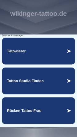 Vorschau der mobilen Webseite www.wikinger-tattoo.de, Wikinger Tattoo, Axel Wolter