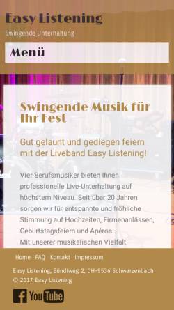 Vorschau der mobilen Webseite www.easy-listening.ch, Easy-Listening