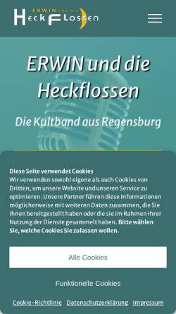 Vorschau der mobilen Webseite www.heckflossen.de, Erwin und die Heckflossen