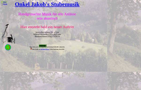Vorschau von www.blusette.de, Onkel Jakobs Stubemusik