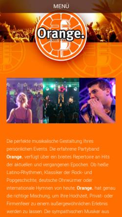 Vorschau der mobilen Webseite www.orange-party.de, Orange