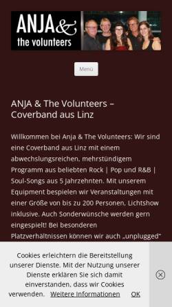Vorschau der mobilen Webseite www.volunteers.st, Steffi & the volunteers