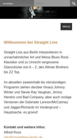 Vorschau der mobilen Webseite straightline-berlin.de, Straight Line