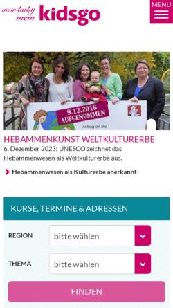 Vorschau der mobilen Webseite www.kidsgo.de, KIDSgo