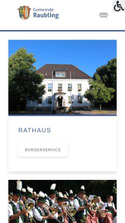 Vorschau der mobilen Webseite www.raubling.de, Raubling