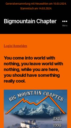 Vorschau der mobilen Webseite www.bigmountain.at, Big Mountain Chapter