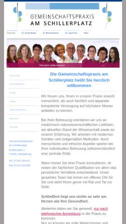 Vorschau der mobilen Webseite www.gemeinschaftspraxis-am-schillerplatz.de, Gemeinschaftspraxis am Schillerplatz