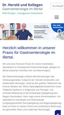 Vorschau der mobilen Webseite www.dr-g-herold.de, Herold, Dr. med. Gerhard