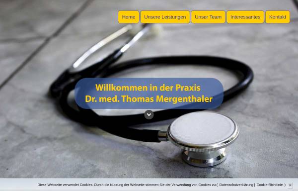 Vorschau von praxis-mergenthaler.de, Mergenthaler, Dr. med. Thomas