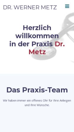 Vorschau der mobilen Webseite www.dr-metz.net, Metz, Dr. Werner
