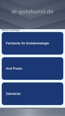 Vorschau der mobilen Webseite dr-gutekunst.de, Praxis für Endokrinologie Lübeck