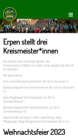 Vorschau der mobilen Webseite www.erpen-timmern.de, Schützenverein Erpen-Timmern e.V.