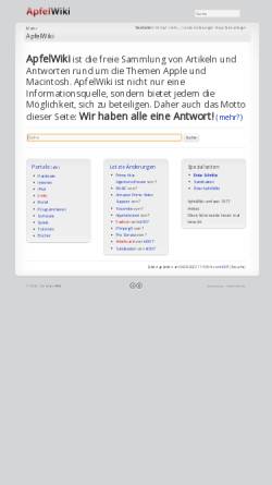 Vorschau der mobilen Webseite apfelwiki.de, ApfelWiki