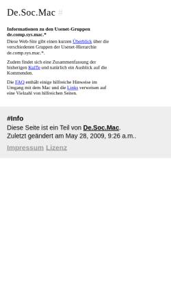 Vorschau der mobilen Webseite www.de-soc-mac.de, De.Soc.Mac