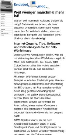 Vorschau der mobilen Webseite www.knubbelmac.de, Knubbelmac