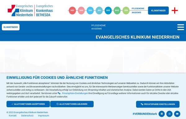 Vorschau von www.ejk.de, Evangelisches und Johanniter Klinikum Niederrhein gGmbH